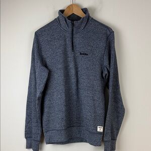 Roots Heathered Blue Zip Up Sweater Size XS